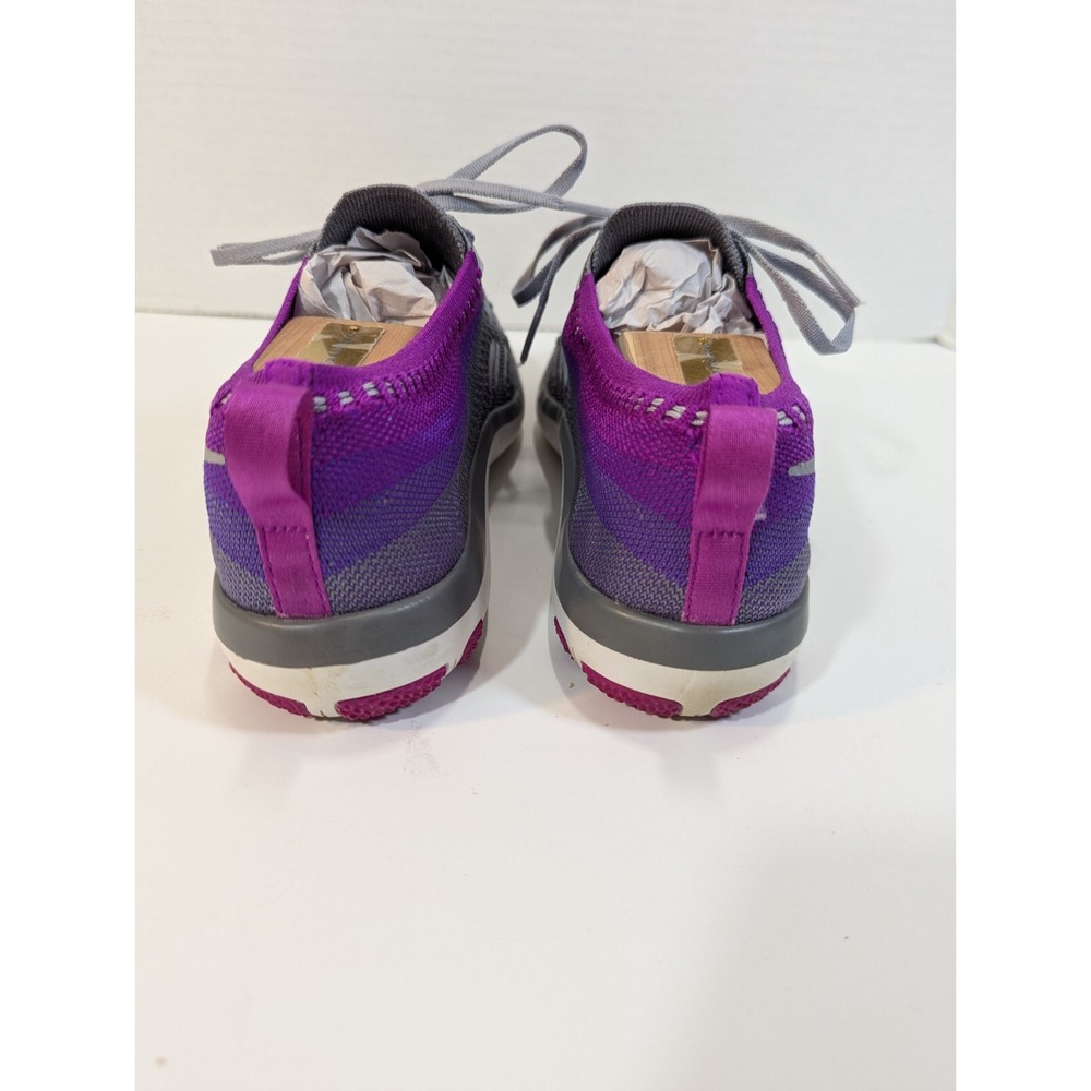 Nike Free RN Flyknit Women's Running Shoes Gray Purple US‎ 7 EU 38 - Picture 8 of 10